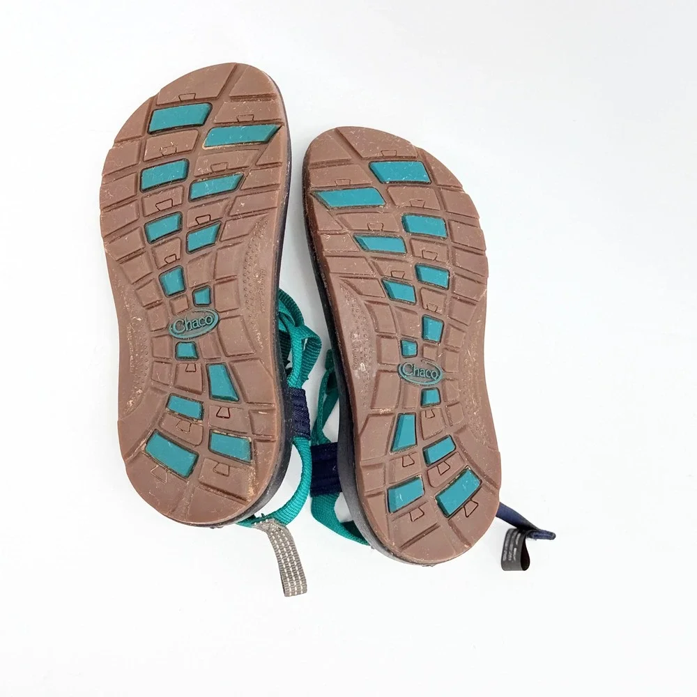 Chaco‎ Kids Z/1 Ecotread Sandals Teal Navy Blue JCH180312 Size 13 Kids
